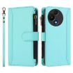TCL 605/60 SE Mint Green Leather Case: 9 Card Slots, Magnetic Closure - 2
