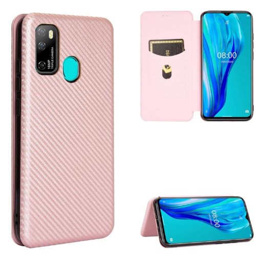 Ulefone Note 9P Pink Flip Case with Card Slot & Lanyard - 1