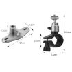 DJI RC/RC 2 BRDRC Drone Remote Adapter Base Bike Holder (Black Silver) - 2