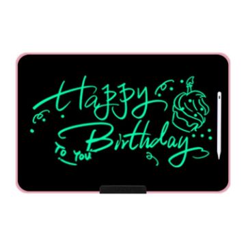 21" Rechargeable LCD Drawing Board for Kids - Pink/Green Writing - 1