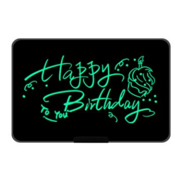 21" Rechargeable LCD Drawing Board for Kids, Black/Green Graffiti Style - 1