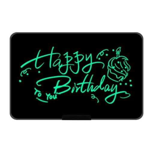 21" Rechargeable LCD Drawing Board for Kids, Black/Green Graffiti Style - 1