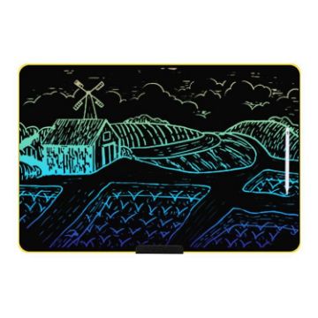 28" Yellow Rechargeable LCD Drawing Board for Kids, Color Writing - 1
