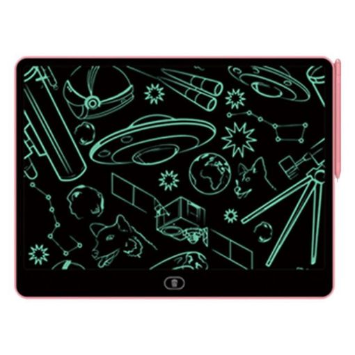 16" Pink LCD Writing Tablet for Kids - Color Screen Drawing Board - 1