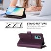 Ulefone Note 14 Leather Case: Magnetic Closure, 9 Card Slots, Purple - 4