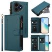 Ulefone Note 19 Dark Green Leather Case: 9 Card Slots & Hand Strap - 1