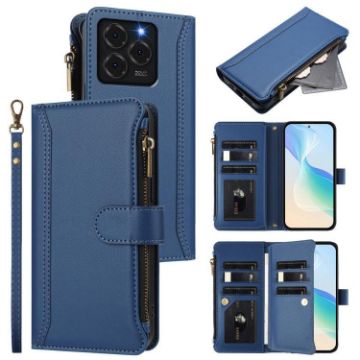 Ulefone Note 20 Pro Leather Case: Magnetic, 9 Card Slots, Dark Blue - 1