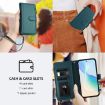 Ulefone Note 21 Dark Green Leather Case, 9 Slots, Hand Strap - 6