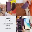 Ulefone Note 21 Purple Leather Case: 9 Card Slots & Hand Strap - 6