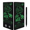 6.5+6.0" Black/Green LCD Drawing Board Writing Tablet, Thin Design - 1