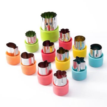 12pcs Stainless Steel Biscuit & Vegetable Cutting Molds Set - 1