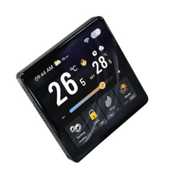 BAC-2005AL Smart Thermostat, 4" Screen, 2 Channel, Black - 1