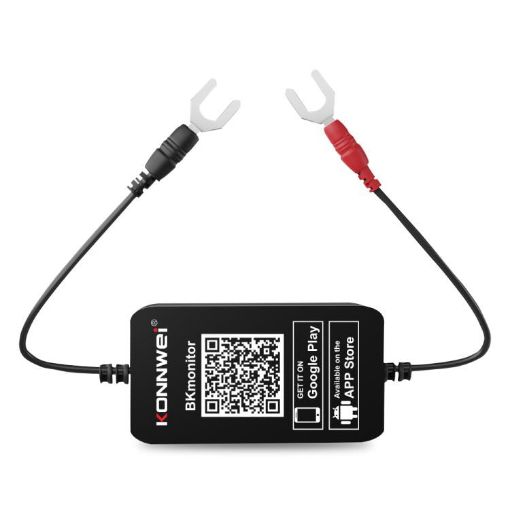 KONNWEI BK300 Car Bluetooth Battery Monitor 6V/12V/24V (Black) - 1