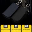 Brown Universal Cowhide Leather Car Key Protective Cover - 5