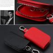 Red Cowhide Leather Car Key Protective Cover - Universal Fit - 2