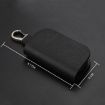Red Cowhide Leather Car Key Protective Cover - Universal Fit - 4