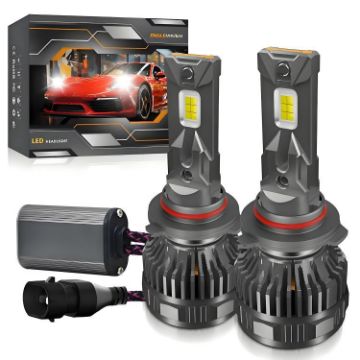 9005 LED Headlight Bulbs 50W 6000LM 6000K (2pcs, Gun Color) - 1