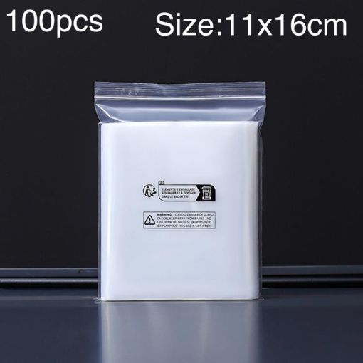 100pcs Eco-Friendly Warning Ziplock Bags, 11x16cm, 8 Wire - 1