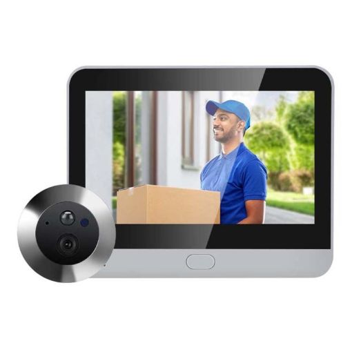 ESCAM C88 4.3" 1080P WiFi Video Doorbell, Night Vision, Two-way Audio - 1