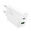 hoco N69 Dual Port Charger: PD20W + QC3.0, EU Plug, White - 1