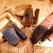 Volvo XC60/XC90/S90 Car Key Cover - Blue Crazy Horse Cowhide - 2