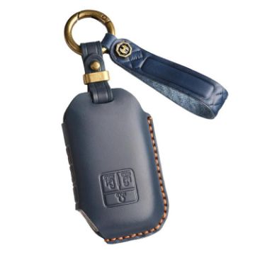 Kia Carnival SX Hallmo E171 Blue Cowhide Key Cover - 1