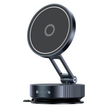 Q11 Black Foldable Magnetic Vacuum Car Holder - 1