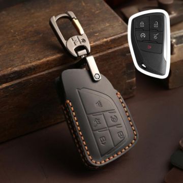 Buick Envision Plus 2023 Crazy Horse Cowhide Key Cover (5-Button) - 1