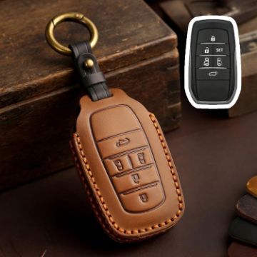 Toyota SIENNA/Granvia/Alphard/Vellfire 5-button Key Cover Brown - 1