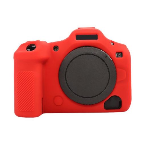 Canon EOS R5 Mark II Glossy Red Silicone Protective Case - 1