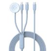 1-To-3 Type-C & 8 Pin Charger + Wireless Watch Charger (Blue) - 1