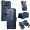 Xiaomi 14T Pro Case MagSafe Leather Wallet Anti-theft Zip (Blue) - 1