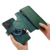 Redmi 12C MagSafe Anti-theft RFID Leather Wallet Case (Green) - 6