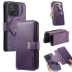 Purple Retro Leather Wallet Case for Redmi 12C with MagSafe RFID - 1
