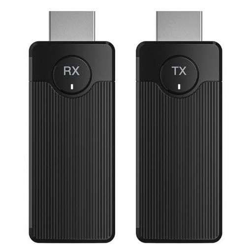 Vertical Texture Wireless HDMI Extender Adapter Q50 (Black) - 1