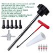 30pcs Car Tire Valve Repair & Installation Tool Set (Black) - 3