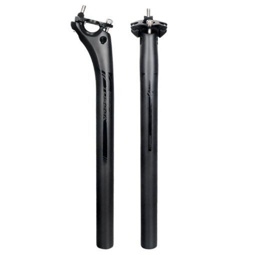 TOSEEK Carbon Fiber Bike Seat Tube, 27.2x400mm (Black) - 1