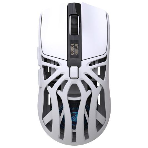 HXSJ T400 White Rechargeable Tri-mode Wireless Mouse - 1