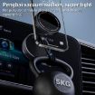 Grey K10A Three-axis Folding Magnetic Car Phone Holder - 4