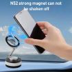 XZK104 Gen 2 Magnetic Folding Car Phone Holder (Gun Metal) - 3