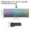 HXSJ V200 RGB Backlight 68-Key Wired Membrane Keyboard (Black) - 2