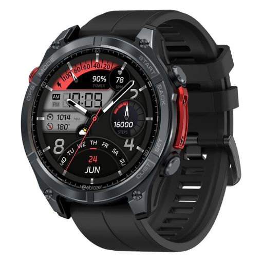 Zeblaze Stratos 4 Rugged GPS Smart Watch 1.43" 5 ATM IP69K (Black) - 1