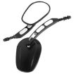Harley Davidson Retro Rearview Mirrors Set - Black (2pcs) - 1