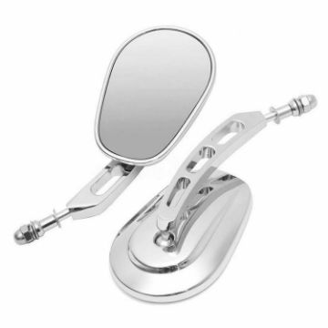Harley Davidson Retro Silver Rearview Mirror Set (2pcs) - 1