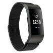 Milanese Magnetic Stainless Steel Band for Fitbit Charge 3/4 (Black) - 1