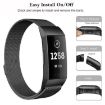 Milanese Magnetic Stainless Steel Band for Fitbit Charge 3/4 (Black) - 5
