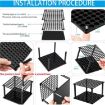 96-Hole Black Acrylic Paint Brush and Pencil Stand YX163 - 6