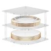 Acrylic 3 Tier Corner Organizer Shelf - YX165 Transparent - 1