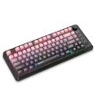 HXSJ L400 RGB Wireless Thin Film Keyboard, 81 Keys (Black Pink) - 1