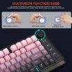HXSJ L400 RGB Wireless Thin Film Keyboard, 81 Keys (Black Pink) - 5